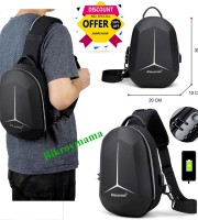 Large capacity Men's bag Hard Shell Streetwear Shoulder bag Password anti-theft lock Chest Bag With USB charging