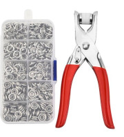 100pcs/set Metal Snaps Buttons With Fastener Pliers Press Tool Kit Perfect For Diy Crafts Clothes Hats And Sewing